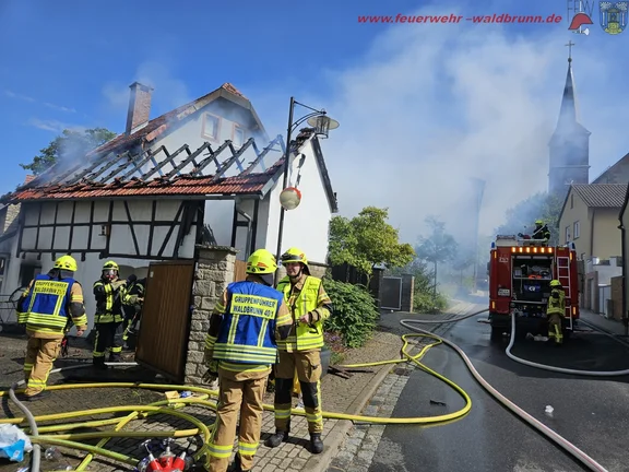 Gebäudebrand nach Verpuffung, Waldbrunn, 08.09.2024